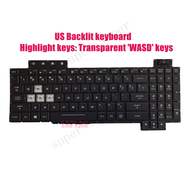 Gaming Keyboard Backlit - Podświetlana klawiatura SSS+ US do ASUS