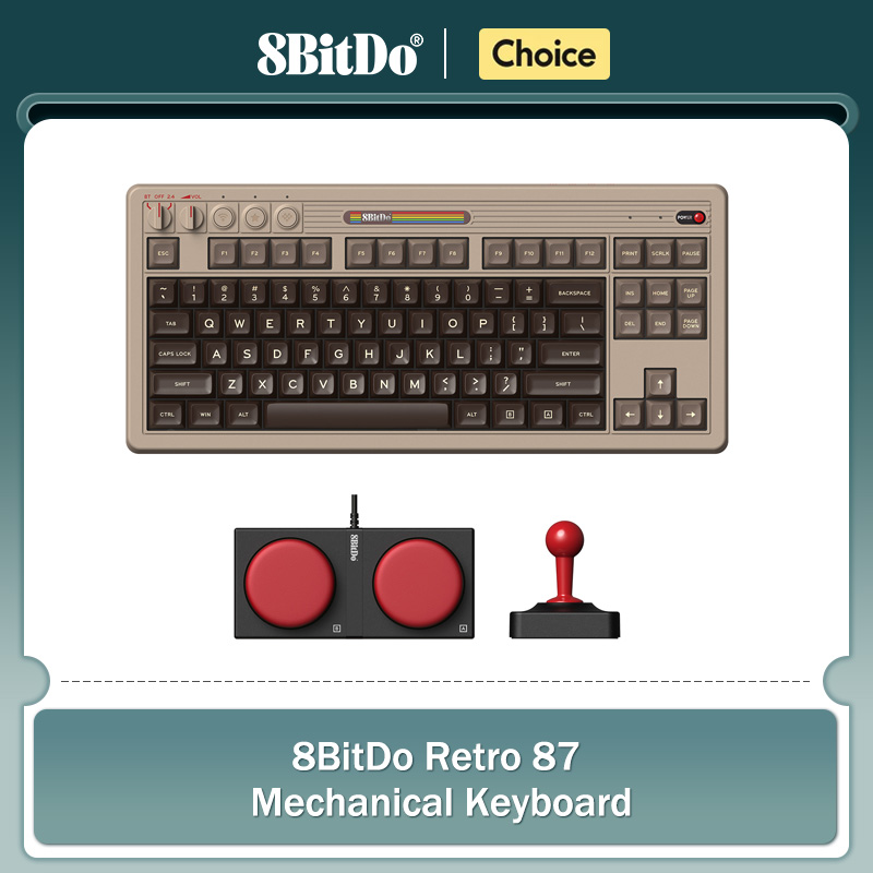 Gaming Keyboard Ergo - Mechaniczna klawiatura 8BitDo Retro, klawiatura do
