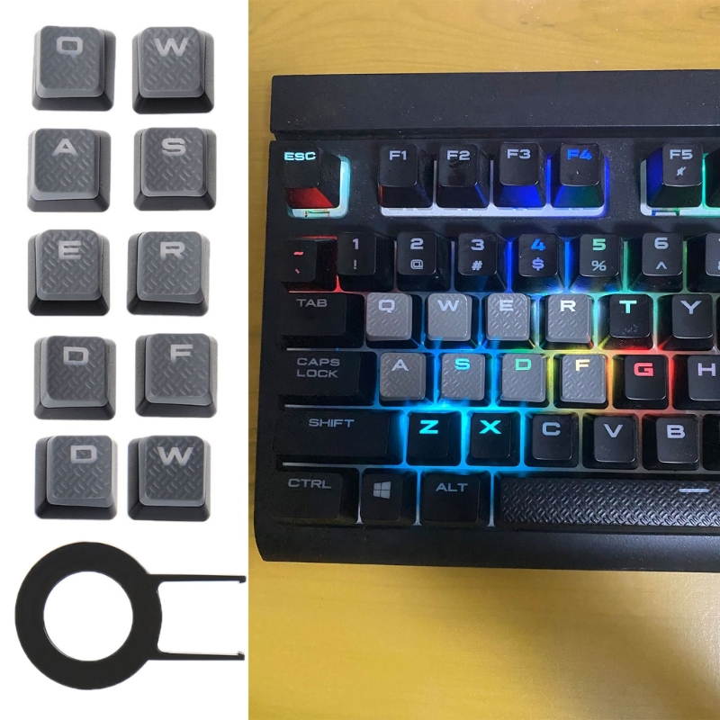 Gaming Keyboard Backlit - 10 klawiszy podświetlane klawisze antypoślizgowe dla