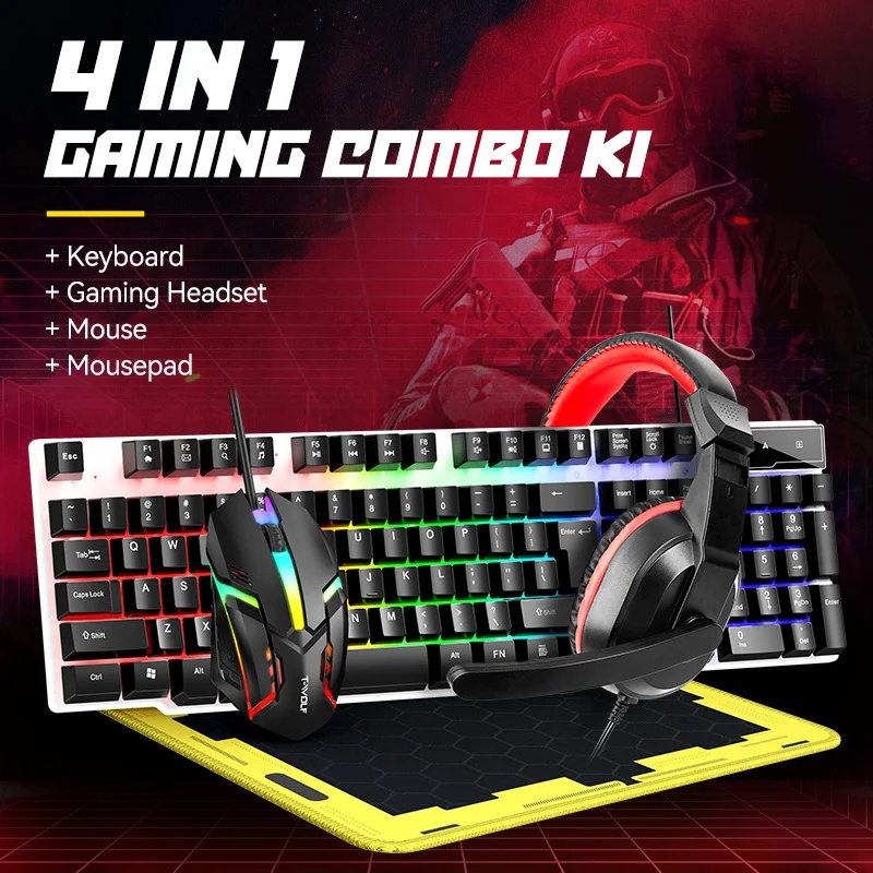 Gaming Keyboard Bundle - NOWE Zestawy Klawiatury i Myszy USB