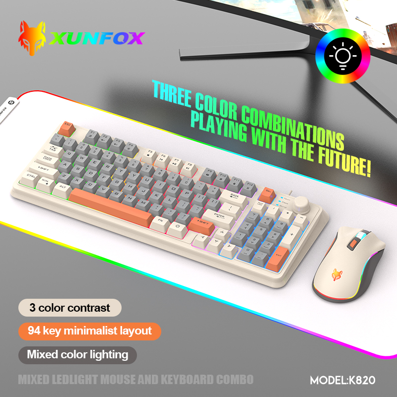 Gaming Keyboard Bundle - K820 USB Przewodowa klawiatura do gier