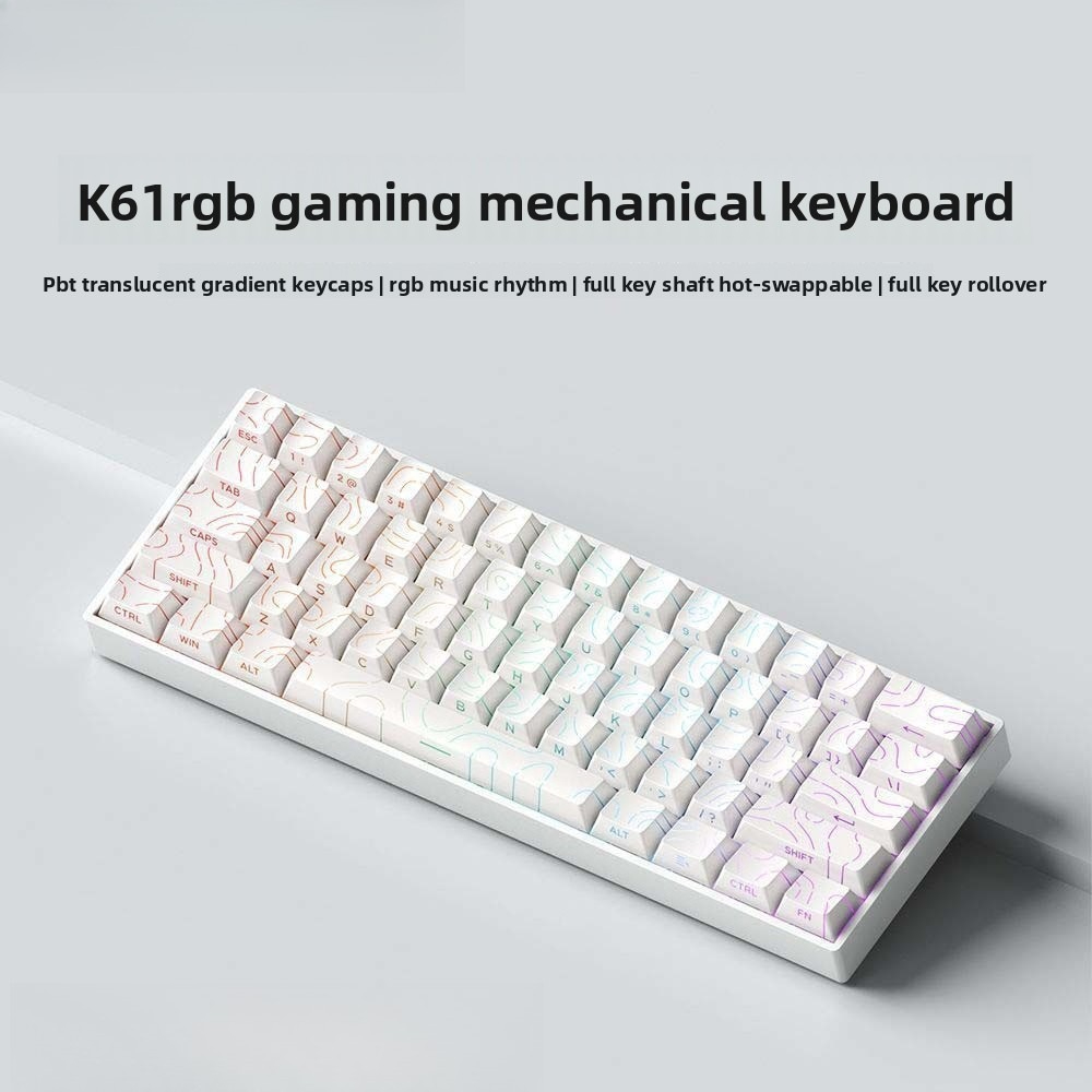 Gaming Keyboard Thocky - Bezprzewodowa mechaniczna klawiatura Bluetooth 2.4G, 60%