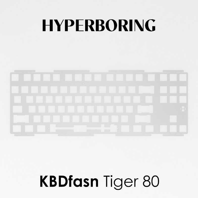 Gaming Keyboard Ergo - HYPERBORING Tiger80 Płytka pozycjonująca klawiaturę, personalizacja,