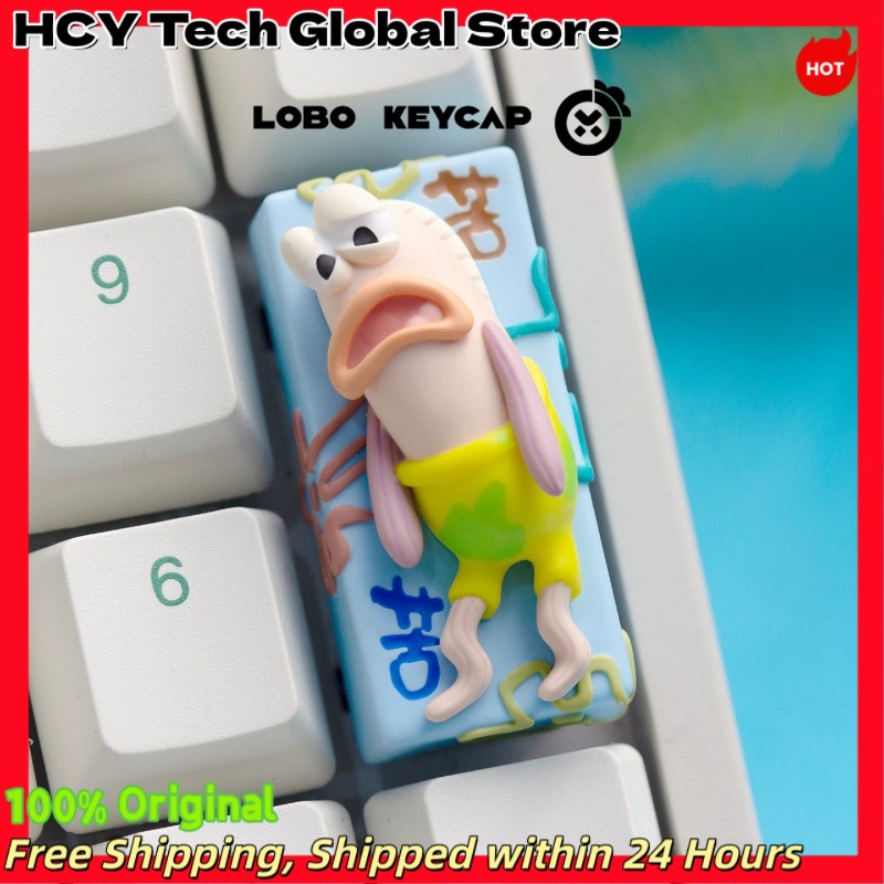 Gaming Keyboard Ergo - Żółta guma w stylu anime, nakładka