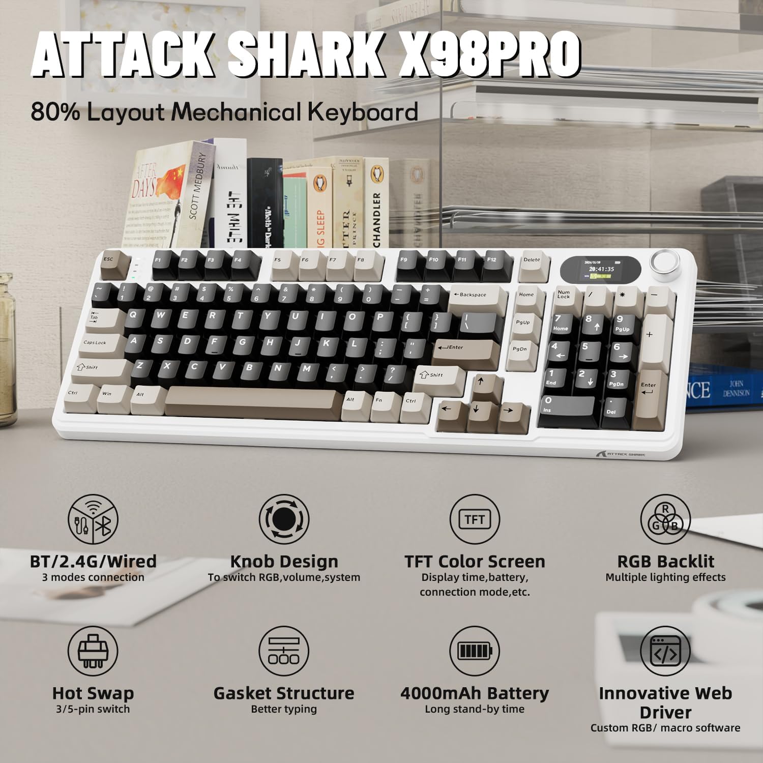 Bezprzewodowa klawiatura mecha – Gaming Keyboard Thocky recenzja i cena