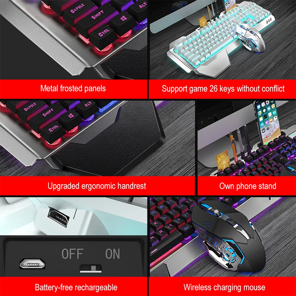 K680 akumulator 2.4G bezprzewo – Gaming Keyboard And Mouse Combo Wireless recenzja i cena